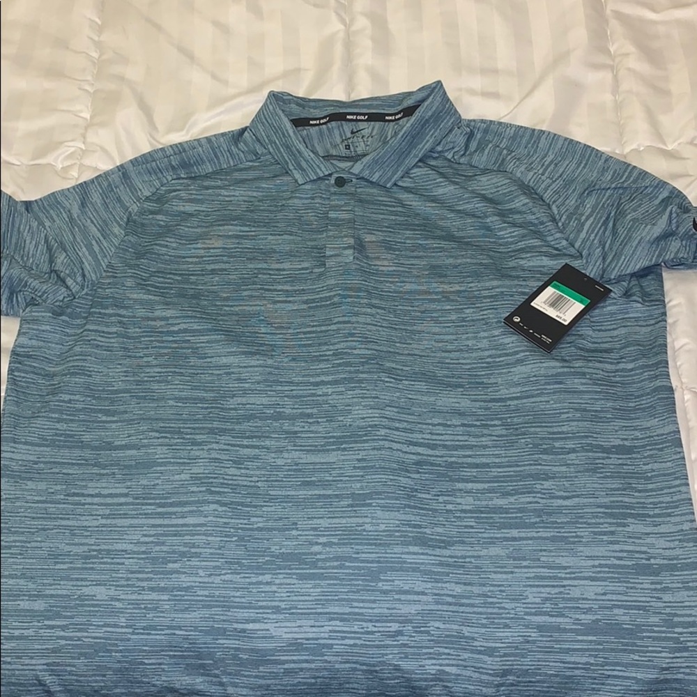 Blue Grey Nike Golf Polo